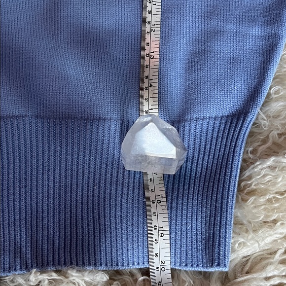 Zara Periwinkle Blue Dolman Style Cropped Sweater NWT - Picture 6 of 12